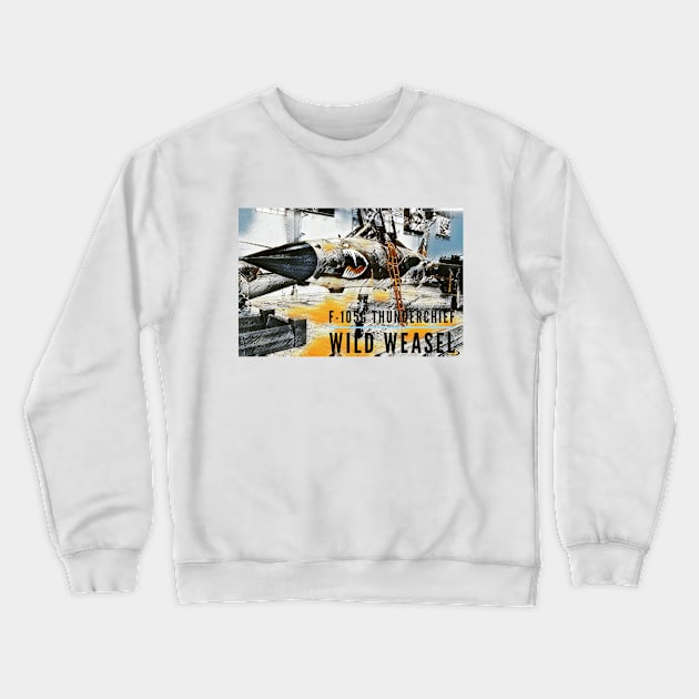 F-105G Wild Weasel Crewneck Sweatshirt by acefox1